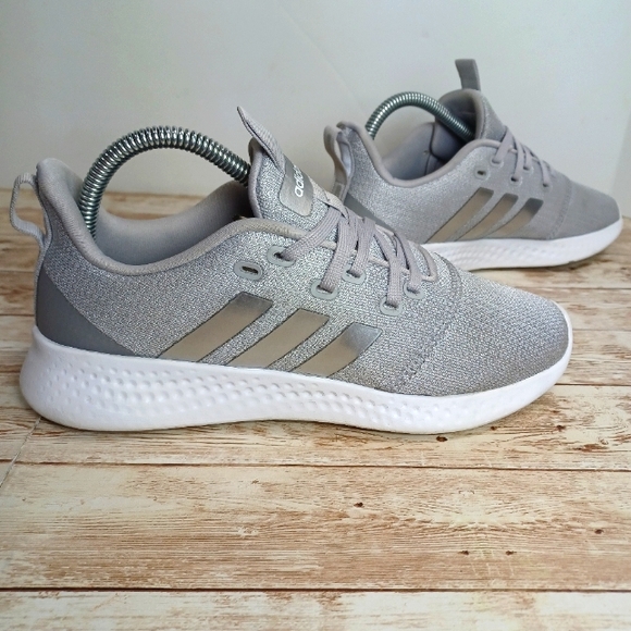 adidas Shoes - Adidas PureMotion Cloudfoam Sneakers Tennis Shoes Silver on Silver Women's 7